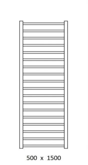 Radiator de baie Aerfild Jet 500x1500 mm, crom